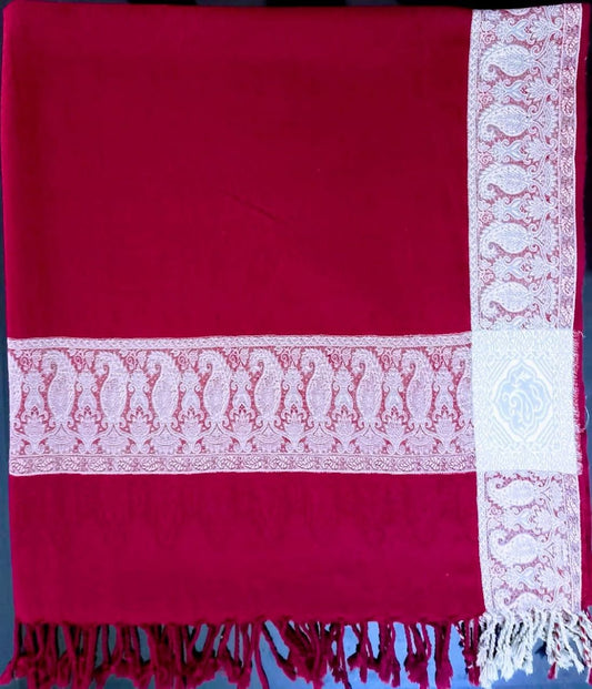 Multani Women Winter Shawl Jacquard Four side border